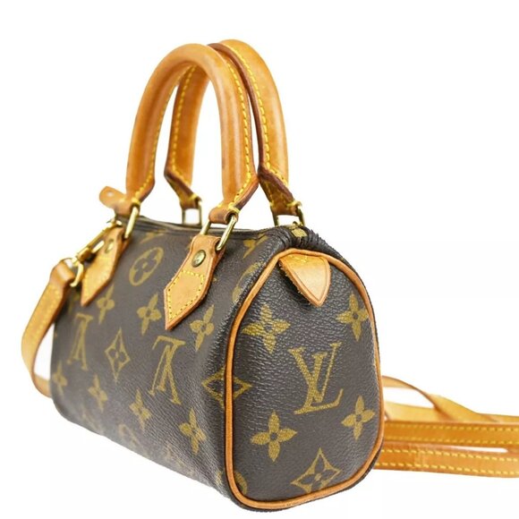 LOUIS VUITTON Mini Speedy 2Way Hand Bag Monogram Leather Brown M41534 99FA478 - Picture 4 of 11